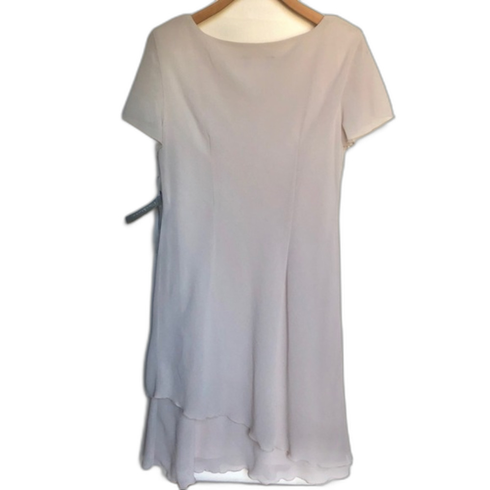 S.L. Fashions Vintage Floral V-Neck Dress NWT Size 10 Balletcore Minimalist - Picture 2 of 16